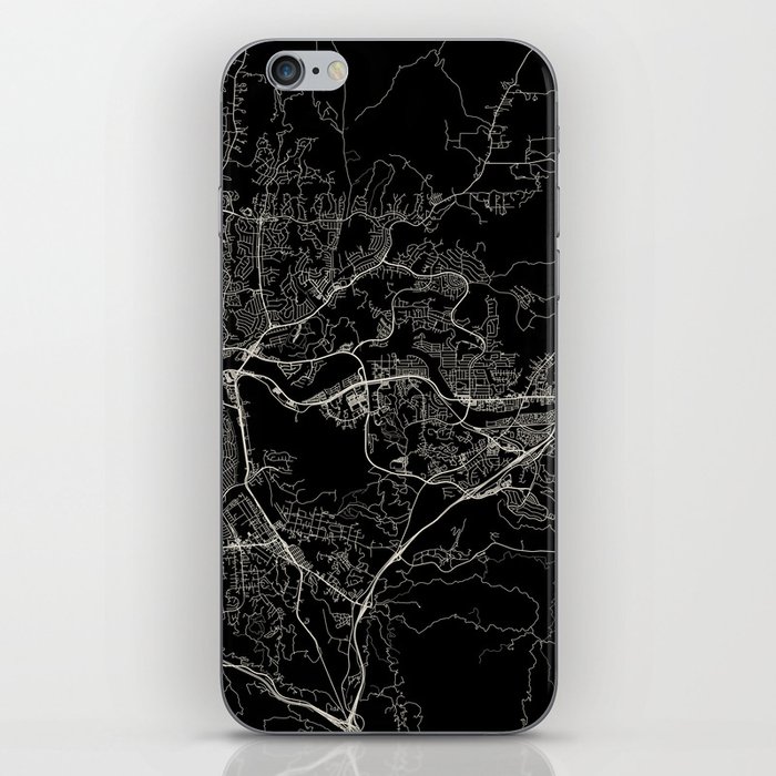 Santa Clarita, USA. Minimal City Map - Aesthetic iPhone Skin