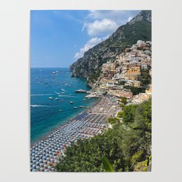 overlooking positano 01 / travel photography italy / amalfi coast Poster