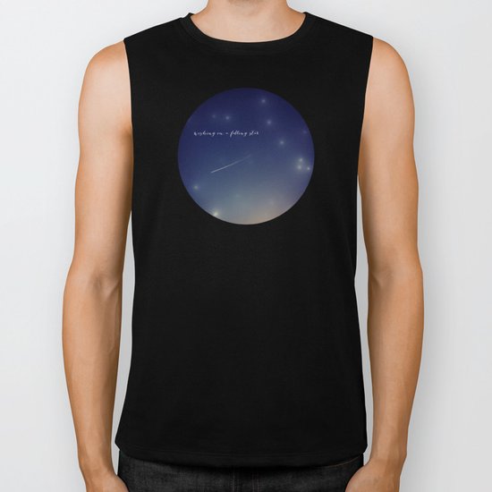 wishing on a falling star Biker Tank