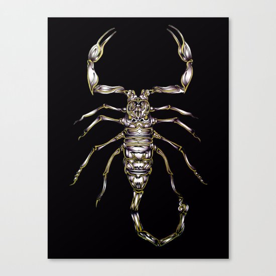 Scorpion's Kiss in Black Canvas Print