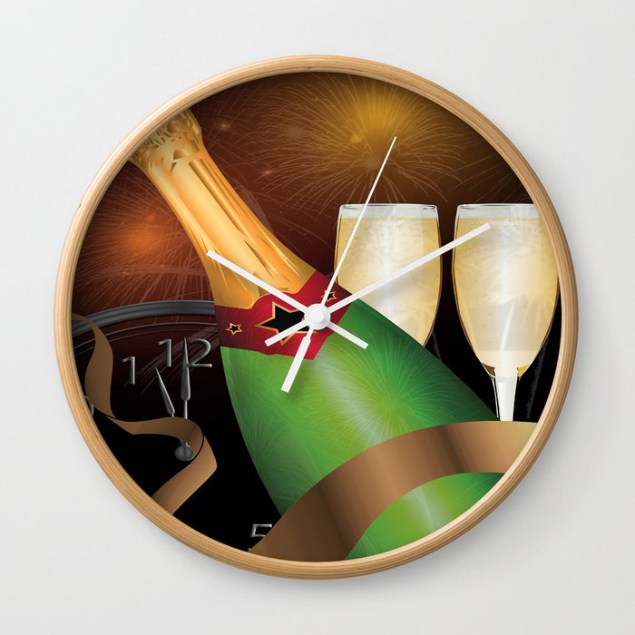 Happy New Year! Wall Clock by adamzworld | Society6