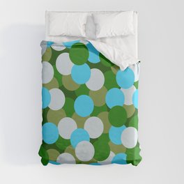Abstraction_DOTS_GREEN_BLUE_COLOR_03 Duvet Cover