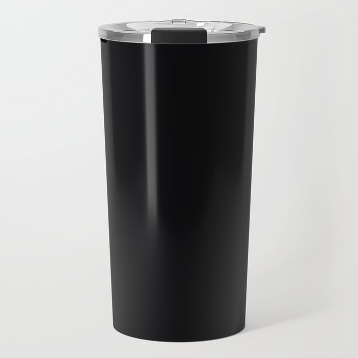 Jet Black Solid Color Travel Mug