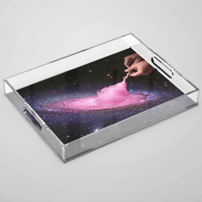 Cosmic Cotton Candy - Pink Stardust Acrylic Tray
