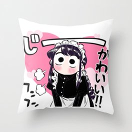 Komi-San Maid Throw Pillow