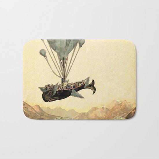 whale flight I Bath Mat