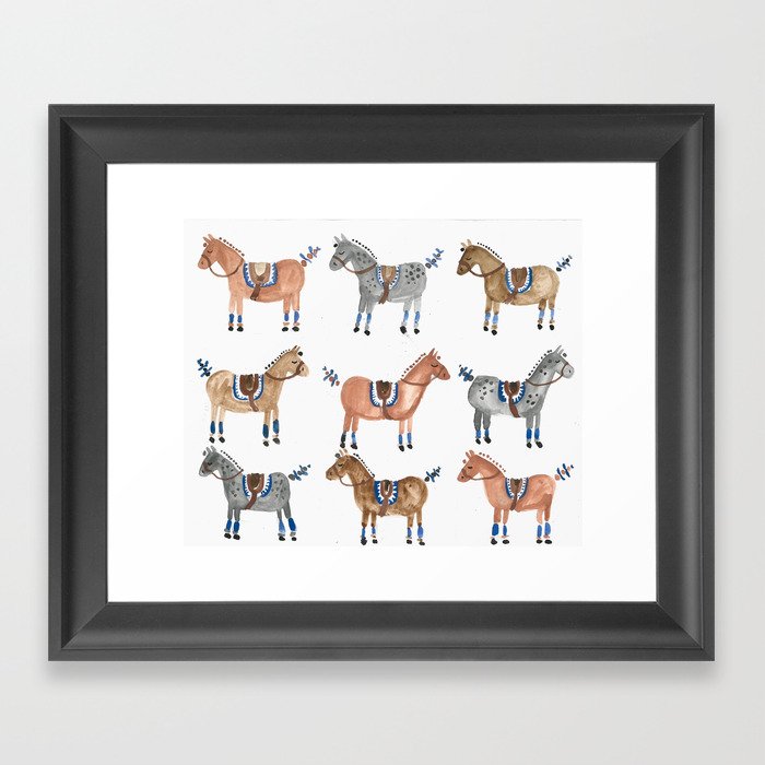 Polo Pony Parade Framed Art Print