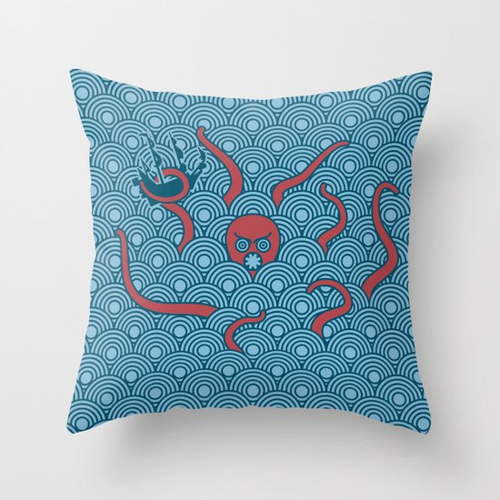 The Last Kraken Throw Pillow