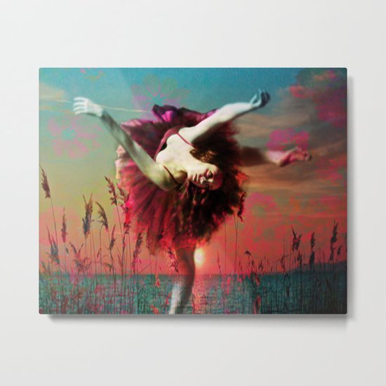 Flamingo Lagoon (Postcards from Shangri-La) Metal Print