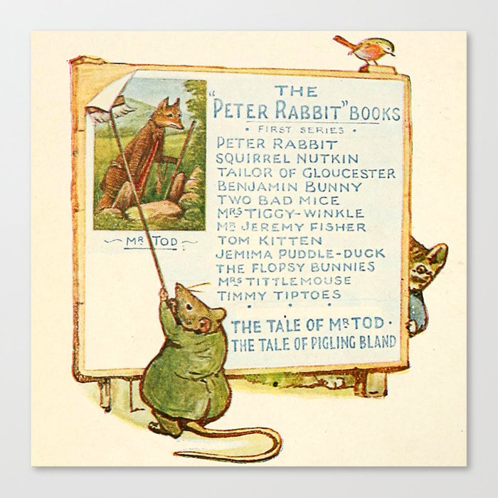 Peter Rabbit Books Billboard Canvas Print