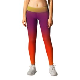 Dreamscape: Grounded in Self Leggings | Energy, Bright, Vibration, Gradient, Colorful, Chakra, Aesthetic, Digital, Spiritual, Midcentury 