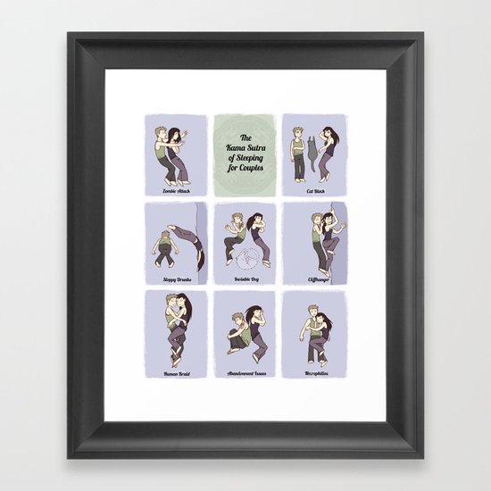 The Sleeping Kama Sutra Framed Art Print