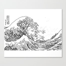 big wave japanese art style Canvas Print