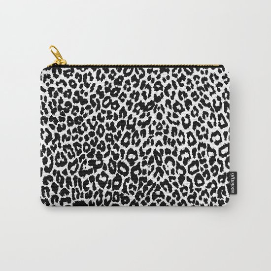 Leopard Pattern (Black and White) Carry-All Pouch