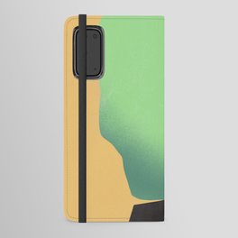 Stone sculpture in light green Android Wallet Case
