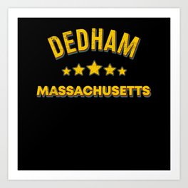 Dedham Massachusetts Art Print | Dedham City, America, Dedham, American Flag, Dedham 4Th Of July, Dedham Usa Flag, Massachusetts Ctiy, Graphicdesign, Usa Flag, Usa Flag Vintage 