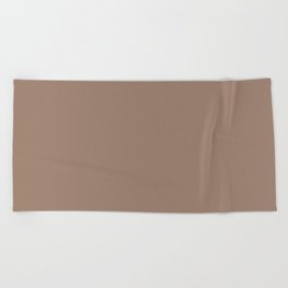 From The Crayon Box - Beaver Brown Solid Color - Dark Milk Chocolate Brown Beach Towel