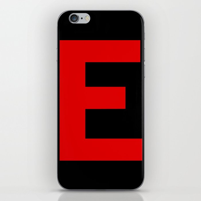 Letter E (Red & Black) iPhone Skin