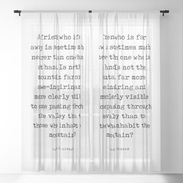 A friend who is far away - Kahlil Gibran Quote - Literature - Typewriter Print Sheer Curtain