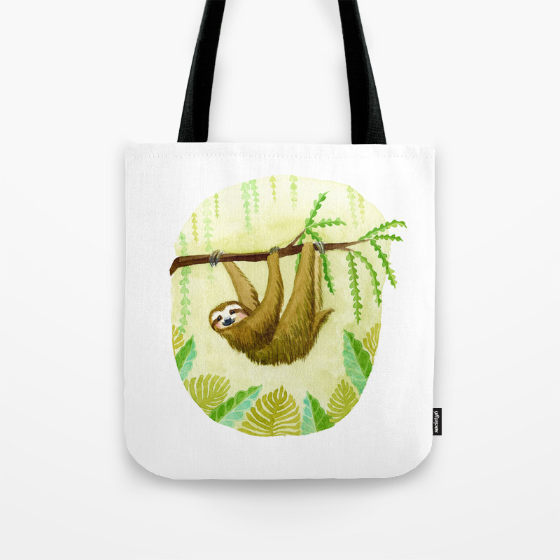 sloth tote bag