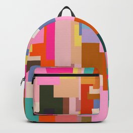 Color Block Print Mid Century Modern Retro Wall Art Geometric Pattern Abstract Backpack | Graphicdesign, Colorful, Retro, Art, Exhibition, Bauhaus, Matisse, Playful, Modern, 70S 