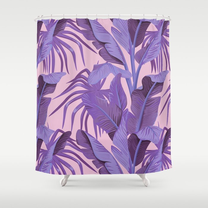Tropical '17 - Starling [Banana Leaves] Shower Curtain
