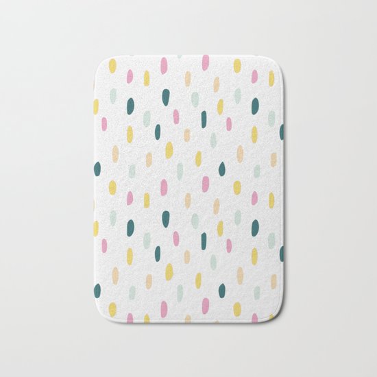 Colorful rain dot Bath Mat