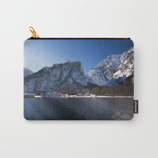 Koenigssee Lake with St. Bartholomew's Church - Mountains and Lake Carry-All Pouch