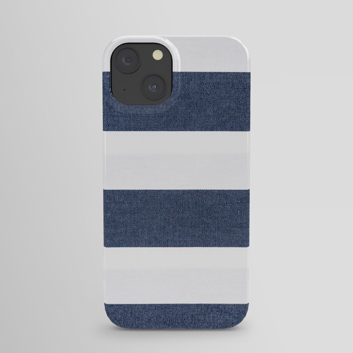 Nautical Blue & White Stripes iPhone Case