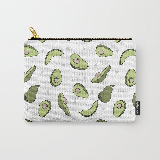 Avocado pattern by andrea lauren minimal cute fruit vegetable food print design Carry-All Pouch