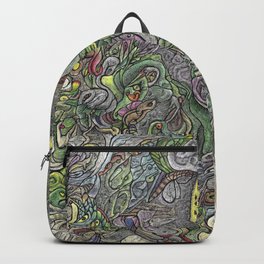 Fantastic Forest Backpack | Spontaneousart, Fantastic, Scribble, Intuitive, Ukartist, Abstractsurrelism, Trippy, Intricate, Colouredpencil, Complex 
