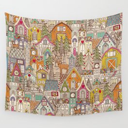 vintage gingerbread town Wall Tapestry