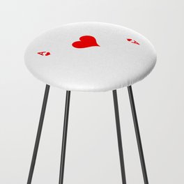 Playing cards suit. symbol hearts.  Counter Stool