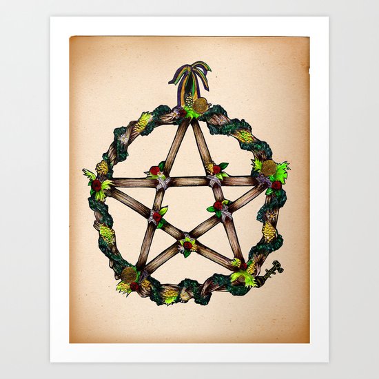 PENTAGRAM GARLAND Art Print
