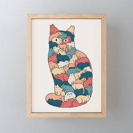 Cat Landscape 185: How many cats? Framed Mini Art Print