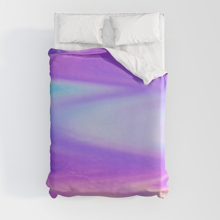 Iridescent Holographic Abstract Colorful Pattern Duvet Cover