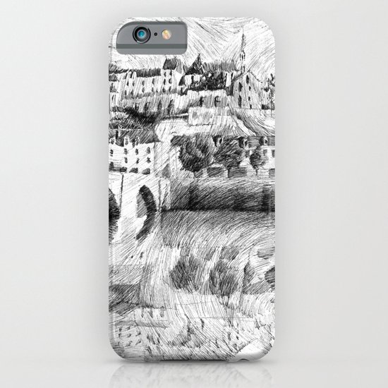 Terrasson village - France drawing iPhone & iPod Case