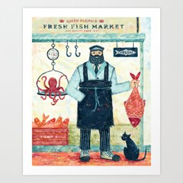 THE FISH MARKET Art Print