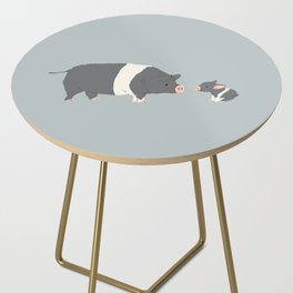 Cute Grey Pig Side Table