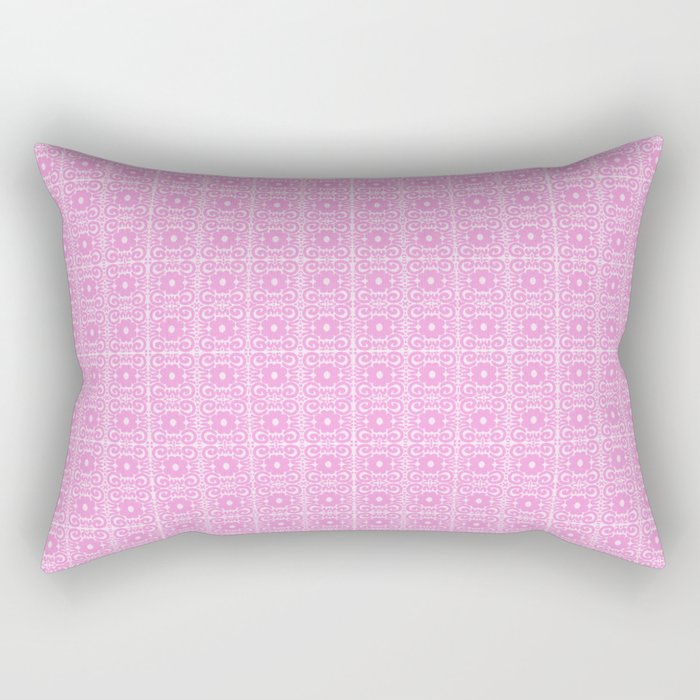 Spring Retro Daisy Lace Mini Hot Pink Rectangular Pillow