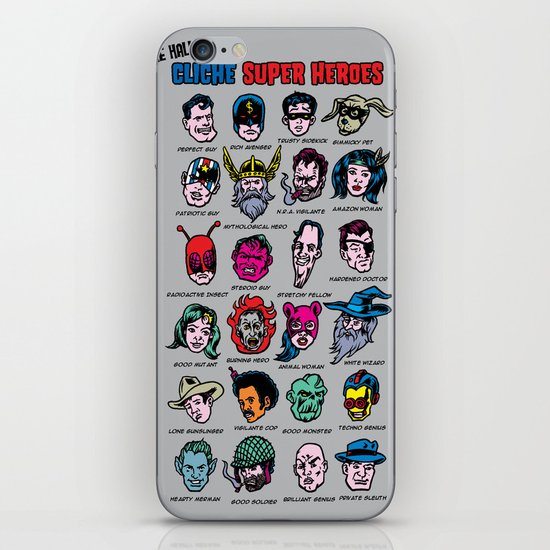 The Hall of Cliché Super Heroes iPhone & iPod Skin