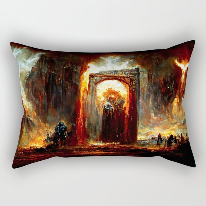 At the Gates of Hell Rectangular Pillow