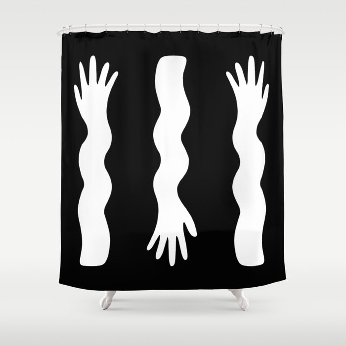 Swirly arms inverted Shower Curtain