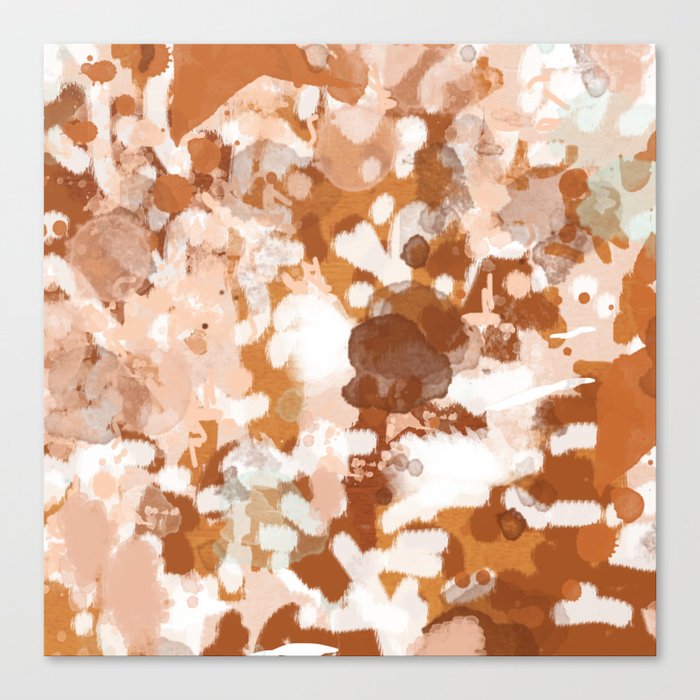 Elian - rust, orange, paint, abstract, boho, painting, clay, terracotta Canvas Print