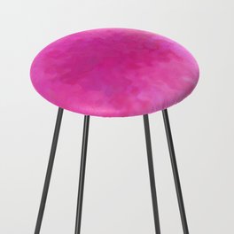 Bright Pink Shapes Counter Stool