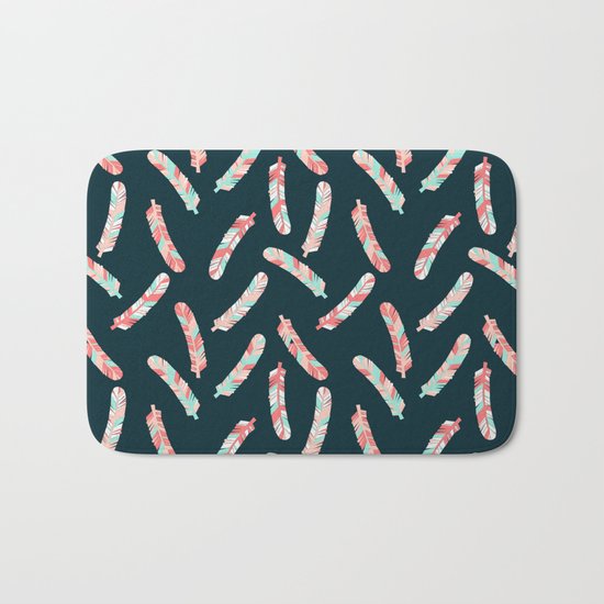 Not All Who Wander Are Lost feathers and arrows trendy dorm college teen children inspirational Bath Mat