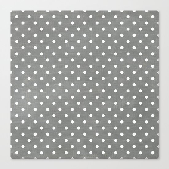 dark gray swiss dots Canvas Print
