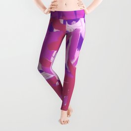 Pink, Purple, & Red Abstract Leggings