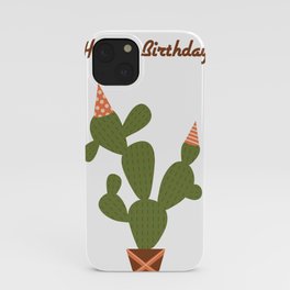 cactus birthday card iPhone Case