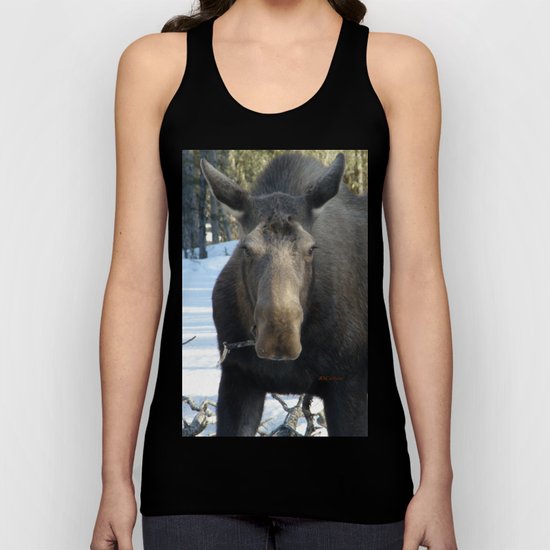 Moose Munching Poplar Lunch Unisex Tank Top